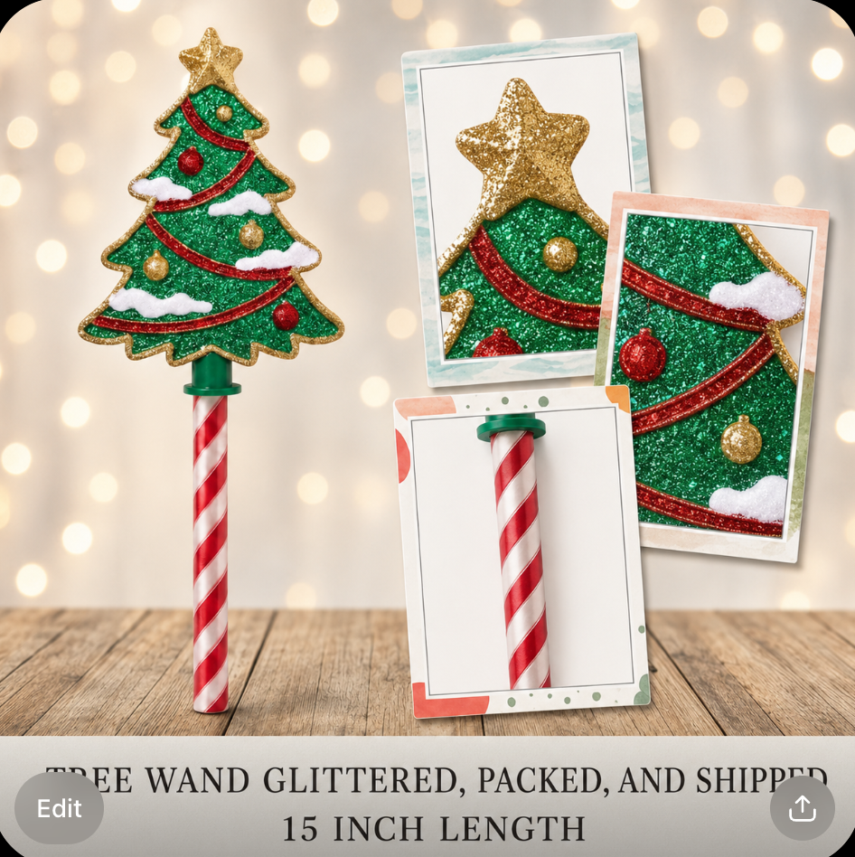 ChristmasCheer™ MagicTap Wand – Contactless Christmas Card Holder