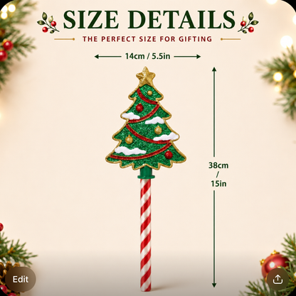 ChristmasCheer™ MagicTap Wand – Contactless Christmas Card Holder