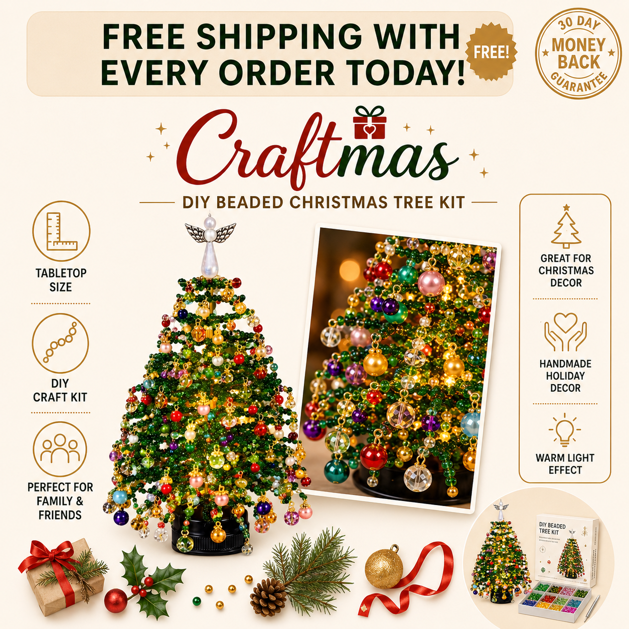ChristmasCheer™ DIY Beaded Tree Kit