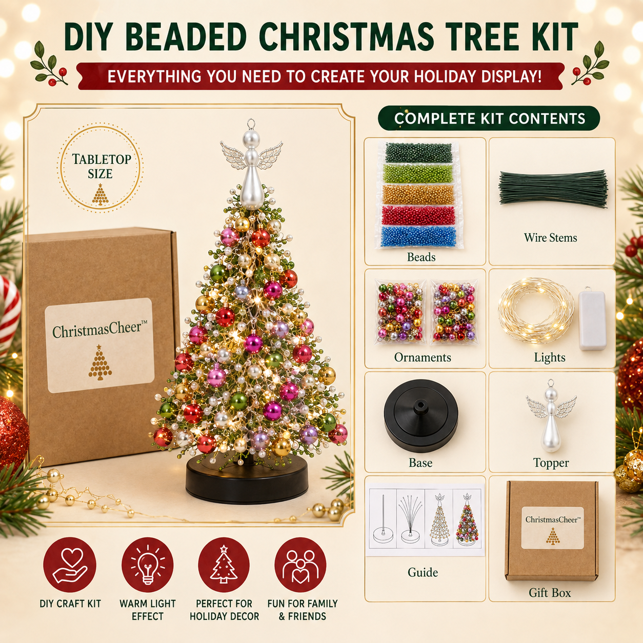 ChristmasCheer™ DIY Beaded Tree Kit