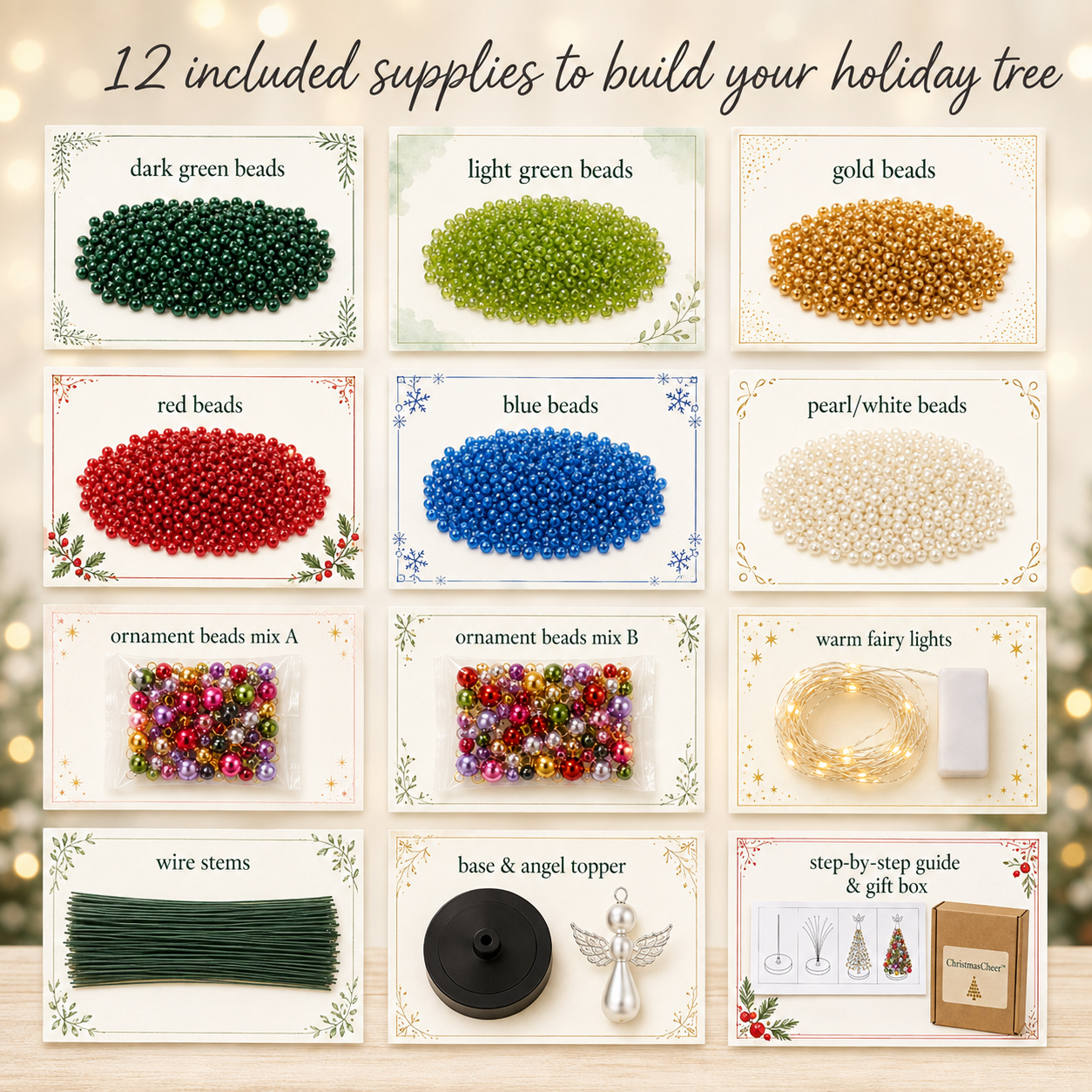 ChristmasCheer™ DIY Beaded Tree Kit