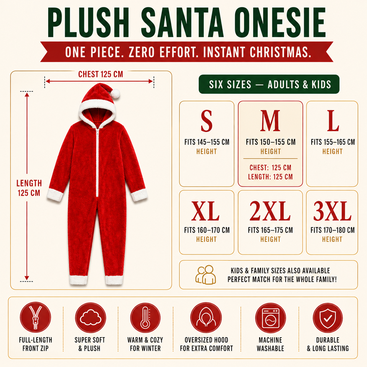 ChristmasCheer™ Santa Snuggle Onesie